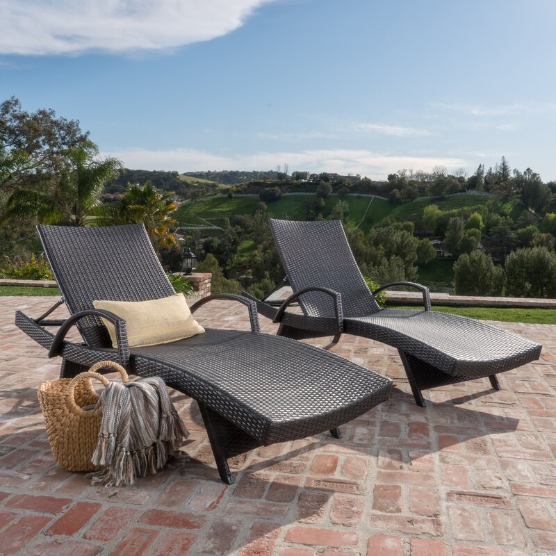 Peyton Adjustable Wicker Chaise Lounge & Reviews | AllModern